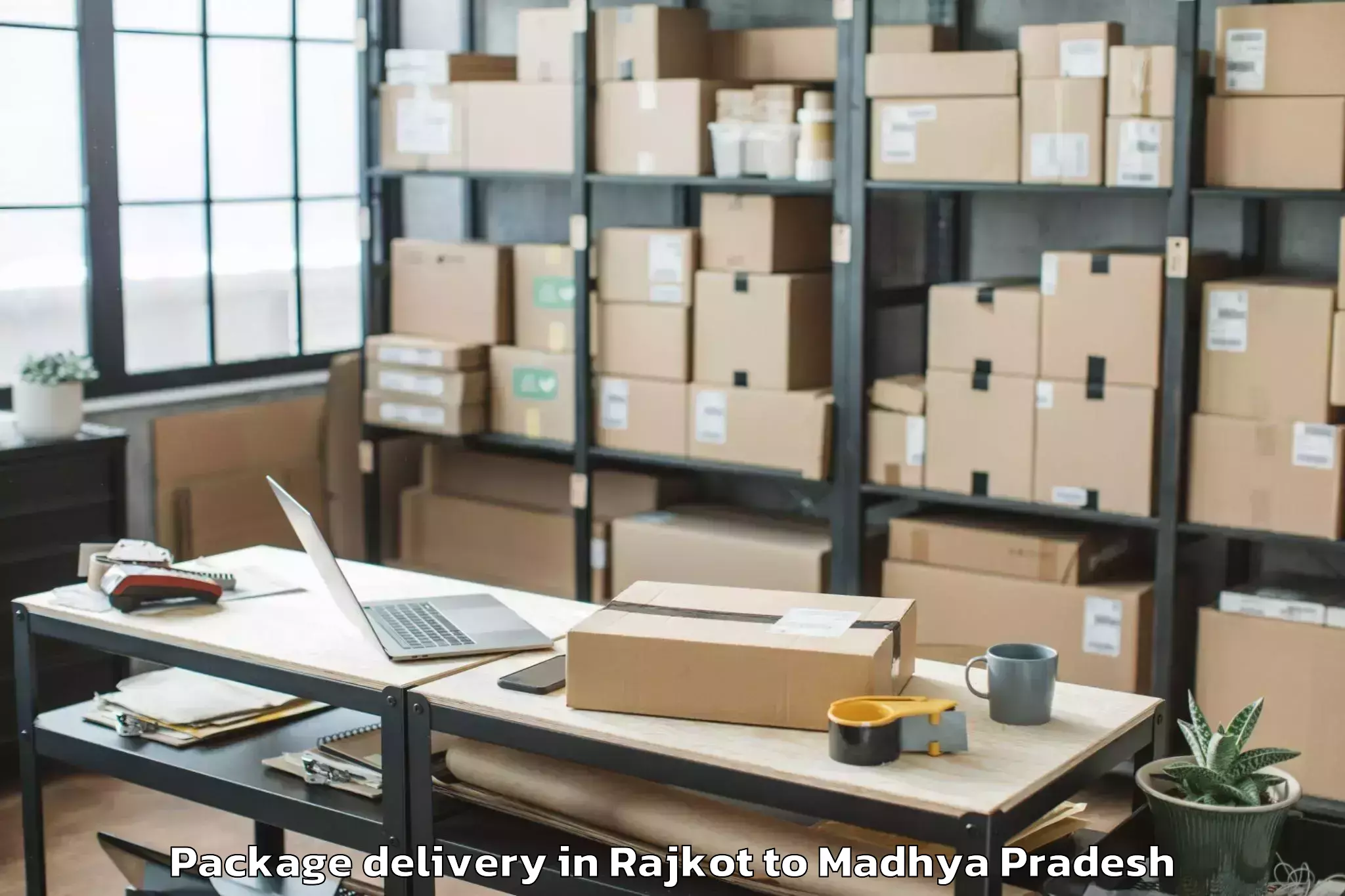 Professional Rajkot to Chanderi Package Delivery